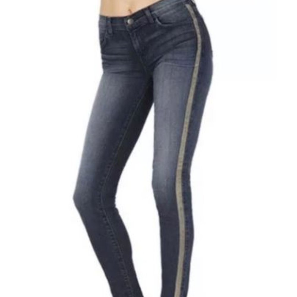 J Brand Kacie Wicked Tuxedo Racer Side Stripe Jean